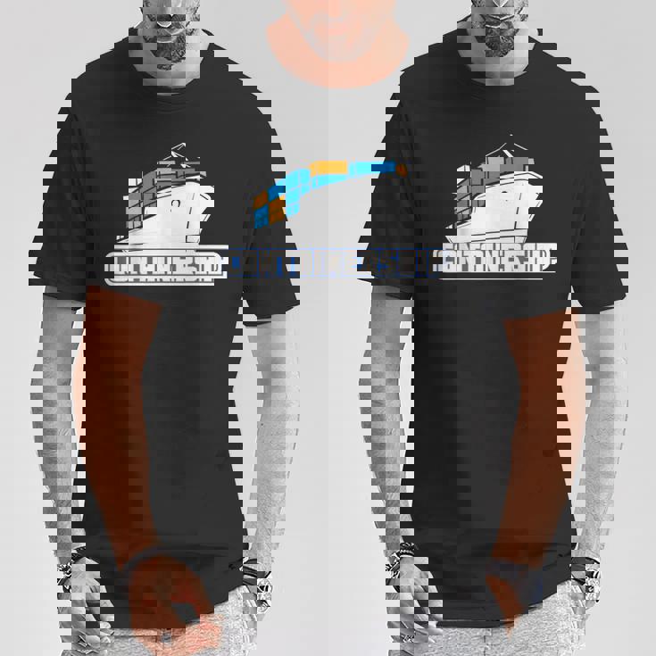 コンテナシップ船 船長 船員 船員 マリナー 船員 船員 Tシャツ 面白い贈り物