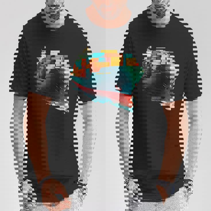 コンテナ輸送機船 Tシャツ 面白い贈り物