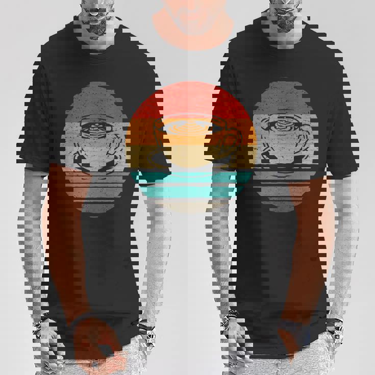 コーヒー レトロスタイル ビンテージ Tシャツ 面白い贈り物