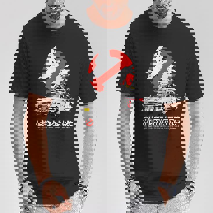 ゴーストバスターズ ハロウィン デザイン Ecto 1 Tシャツ 面白い贈り物