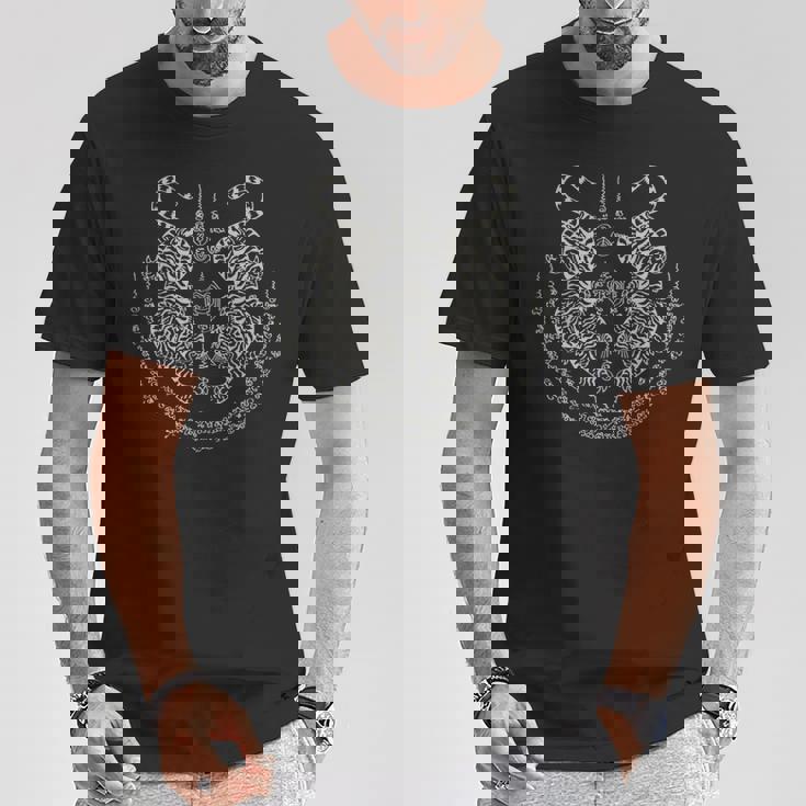 サックヤンタイタトゥーツインタイガームエーマジカルタイギフト Tシャツ 面白い贈り物