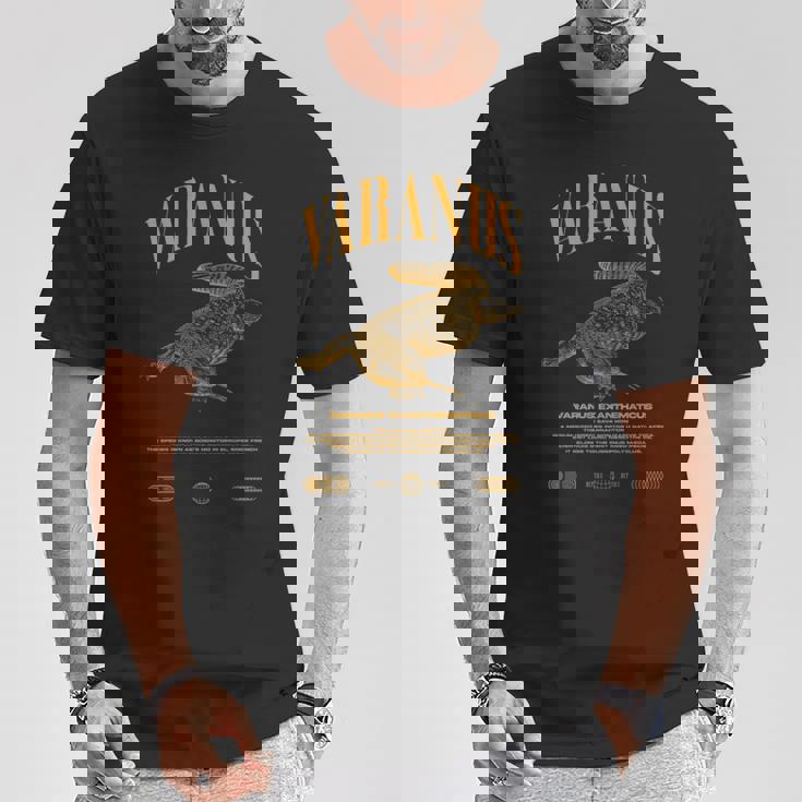 サバンナモニターモダンストリートウェアの爬虫類のキーパー 長袖tシャツ Tシャツ 面白い贈り物