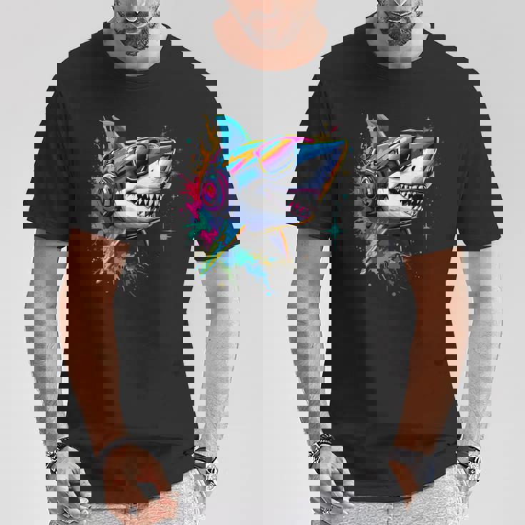サメのモチーフ サメ タイガーシャーク オグロメジロザメ ホオジロザメ Tシャツ 面白い贈り物