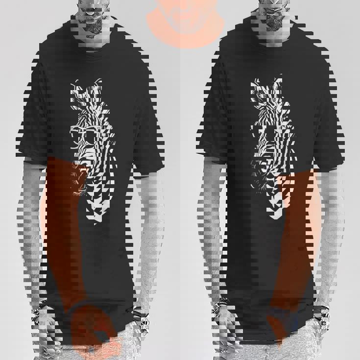 サングラス付きゼブラ おもしろゼブラ Tシャツ 面白い贈り物
