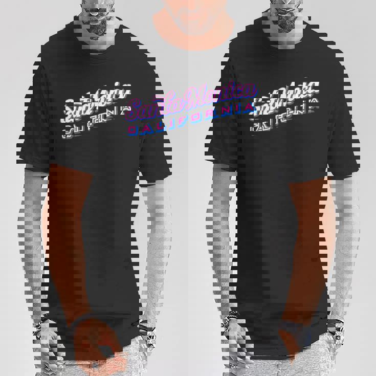 サンタモニカ Ca 長袖tシャツ Tシャツ 面白い贈り物