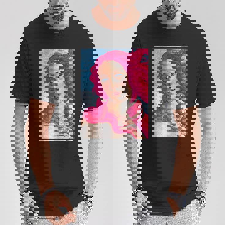 サンドロ・ボッティチェリ作 ピンクの髪の金星 Tシャツ 面白い贈り物