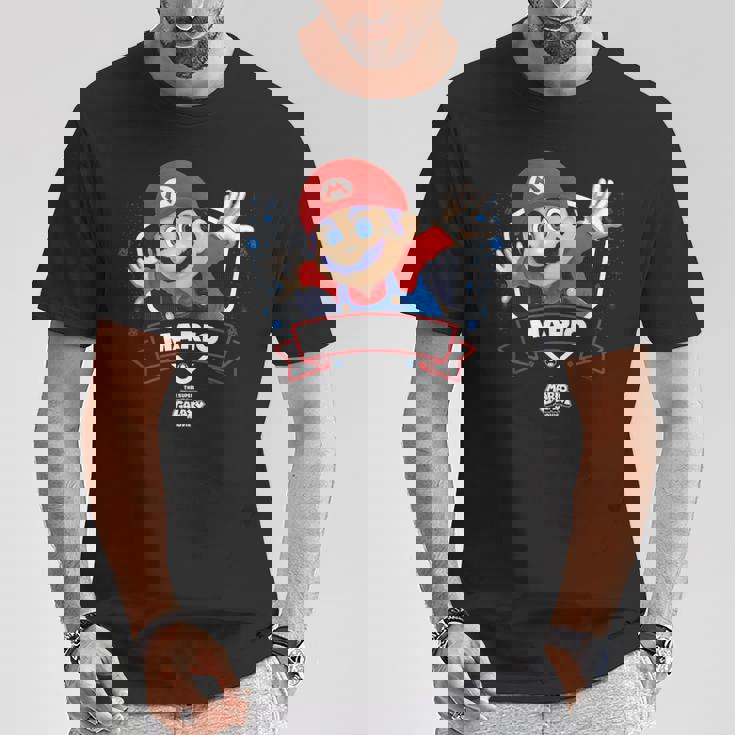 ザ・スーパーマリオギャラクシー・ムービー Mario Champion Tシャツ 面白い贈り物