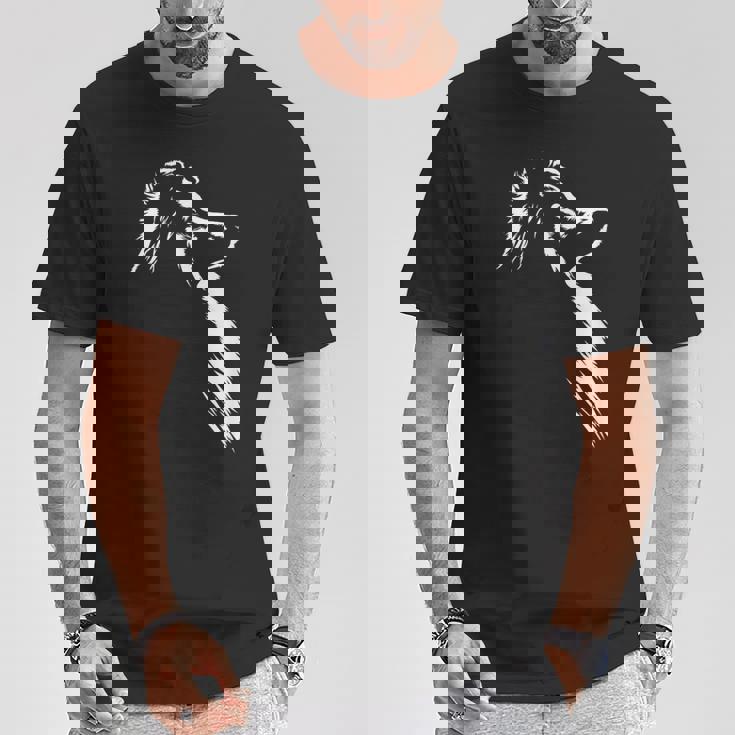 シェットランド・シープドッグ ポートレート シルエット 犬 シェルティー・ドッグ Tシャツ 面白い贈り物