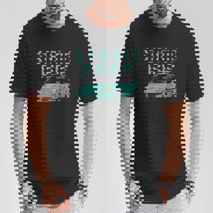 シビック 例 スタティックドロップ 日本車 Tシャツ 面白い贈り物