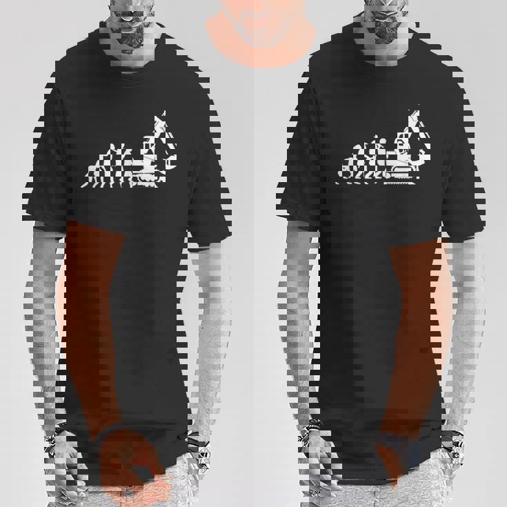 ショベルドライバー進化重機オペレーター Tシャツ 面白い贈り物