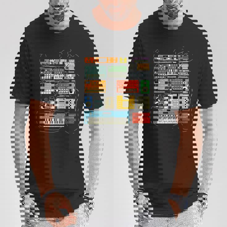 シンセサイザー と エレクトロニック・ミュージシャン と Dj Tシャツ 面白い贈り物