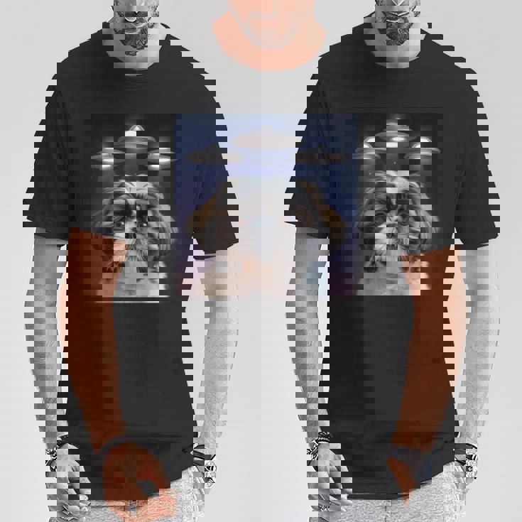 シーズー 犬 シウツー 犬 エイリアン Ufohitzhu おもしろい シーズー 長袖tシャツ Tシャツ 面白い贈り物