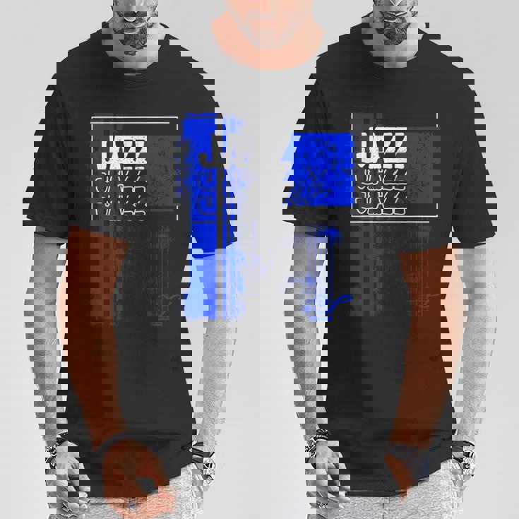 ジャズミュージシャンブルーシート ミュージックブルーノート Tシャツ 面白い贈り物