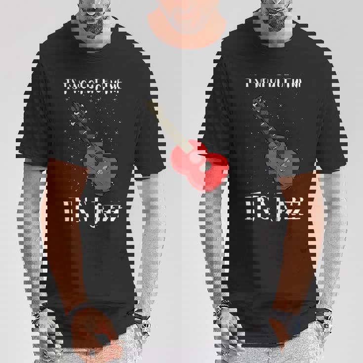 ジャズミュージックとジャズギター-調子が狂っていない 長袖tシャツ Tシャツ 面白い贈り物