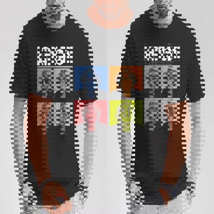 ジョン・レノン カラーブロック 長袖tシャツ Tシャツ 面白い贈り物