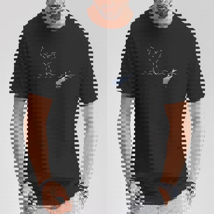 ジンベイザメ、ダイバー Tシャツ 面白い贈り物