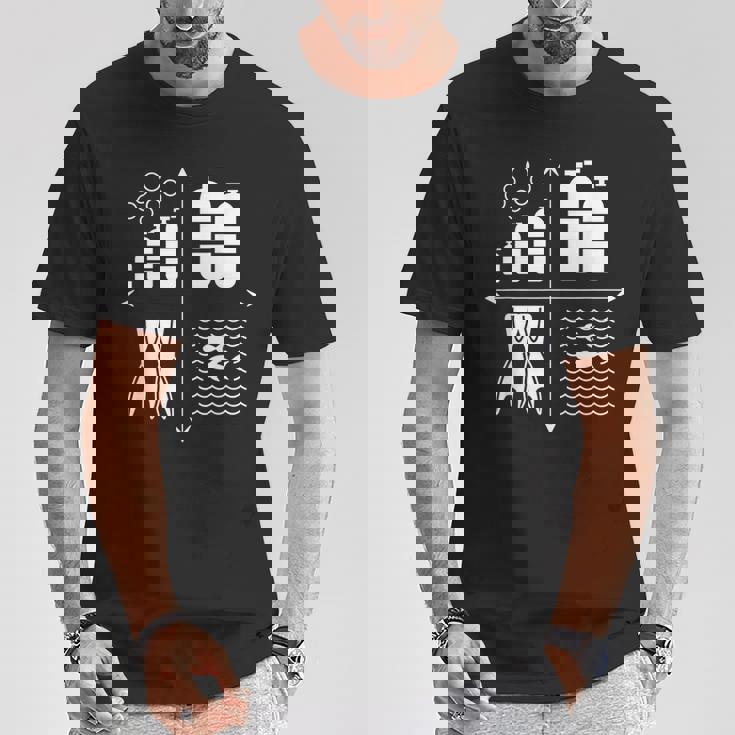 スキューバダイビングギア 水中ダイバー スキューバダイバー Tシャツ 面白い贈り物