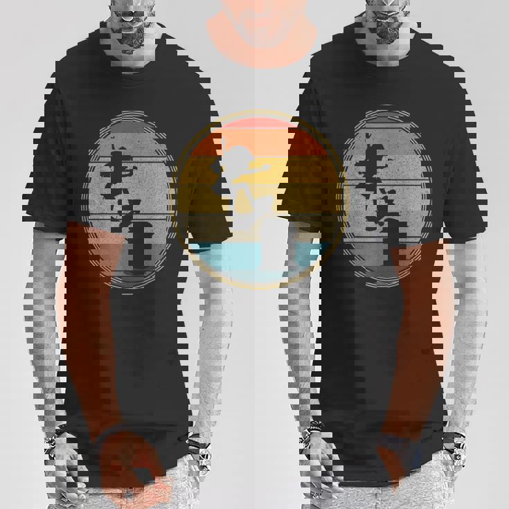 スケーター 女の子 ヴィンテージ レトロ スケートボード スケートボード キッズ Tシャツ 面白い贈り物