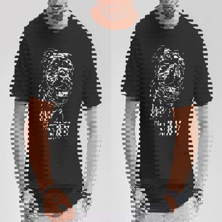 スタッフォードシャー・ブル・テリア 愛されるスタッフィー・ドッグのことわざ Tシャツ 面白い贈り物