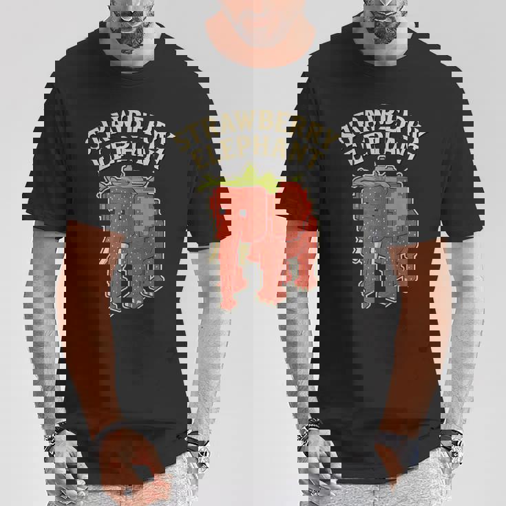 ストロベリーエレファント 面白いイタリアンブレインロットゲームミーム Tシャツ 面白い贈り物
