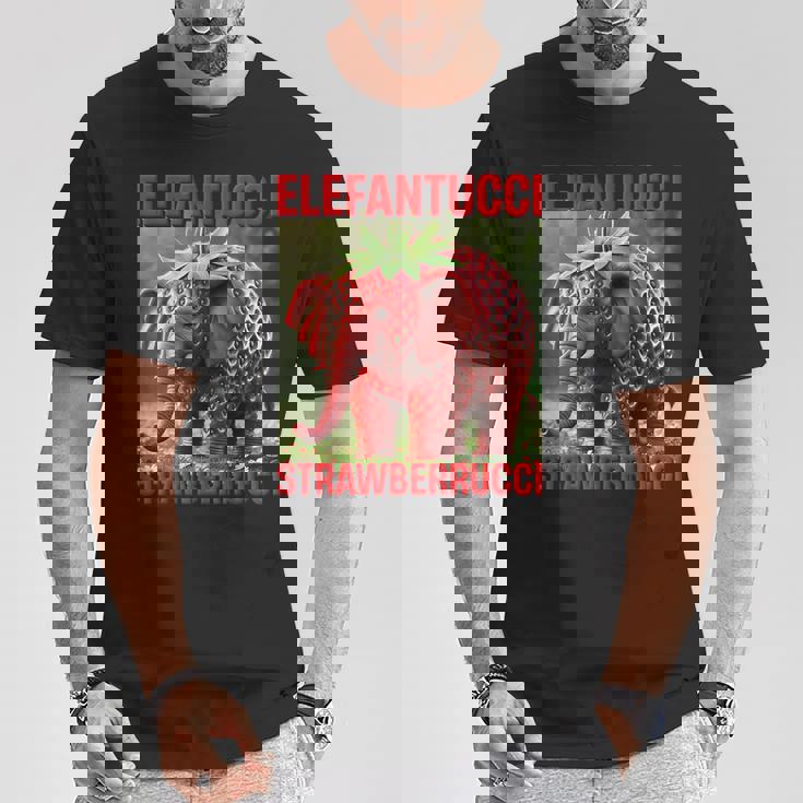 ストロベリーエレファントキッズ ブレイン エレファントゥッチ ストロベルルッチ Tシャツ 面白い贈り物