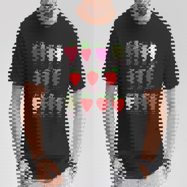 ストロベリーフルーツシャツ イチゴの種類 コテージコア Tシャツ 面白い贈り物