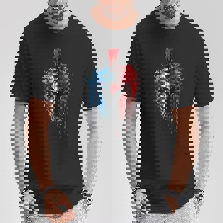 スパルタ スパルタン ファイター ヘルメット ギリシャ レオニダス スパルタ Tシャツ 面白い贈り物