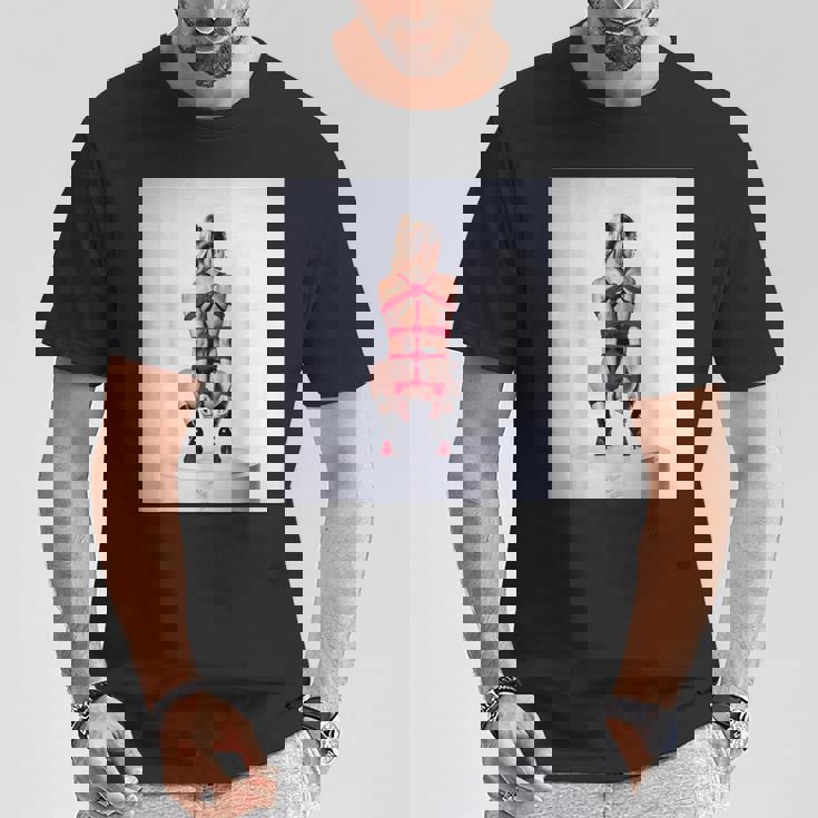 セクシーガールグラフィックtシャツ シバリロープのセクシーなピンナップガール Tシャツ 面白い贈り物