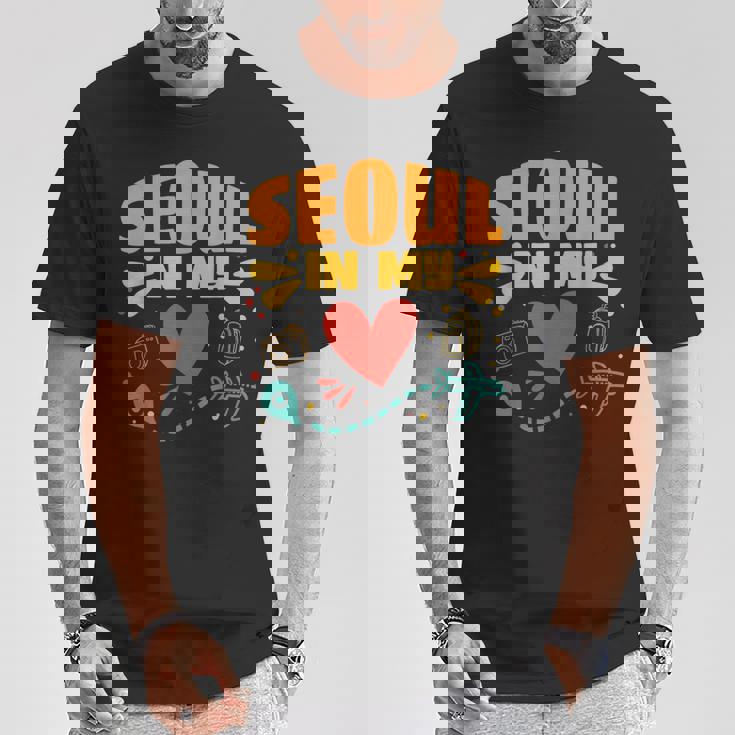 ソウル・イン・マイ・ハート 韓国からのお土産 Tシャツ 面白い贈り物