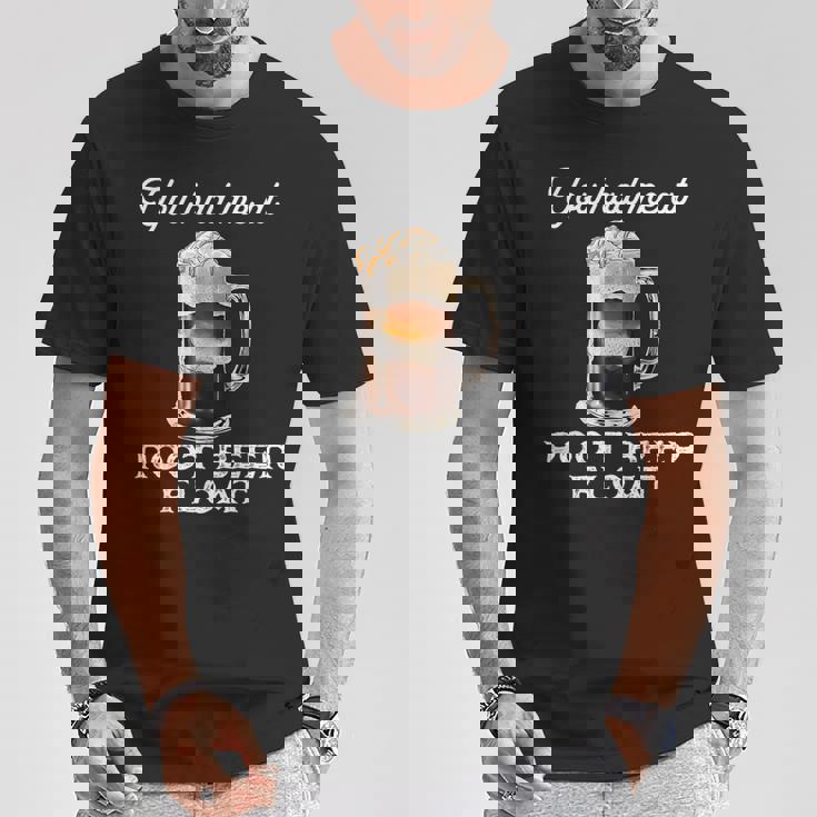 ソーダ愛好家のためのかわいいルートビアフロート格言 Tシャツ 面白い贈り物