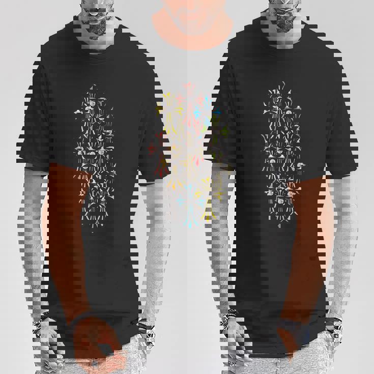 ダイヤクロス マルチカラー Tシャツ 面白い贈り物