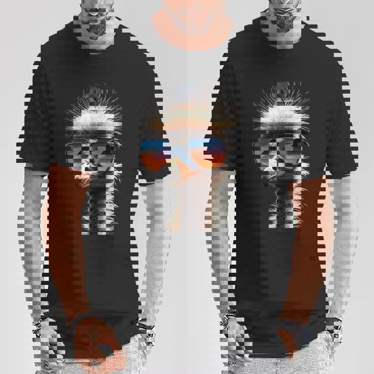 ダチョウ 鳥 エミュー ラタイト 私はダチョウが大好きです 疑惑のダチョウ Tシャツ 面白い贈り物