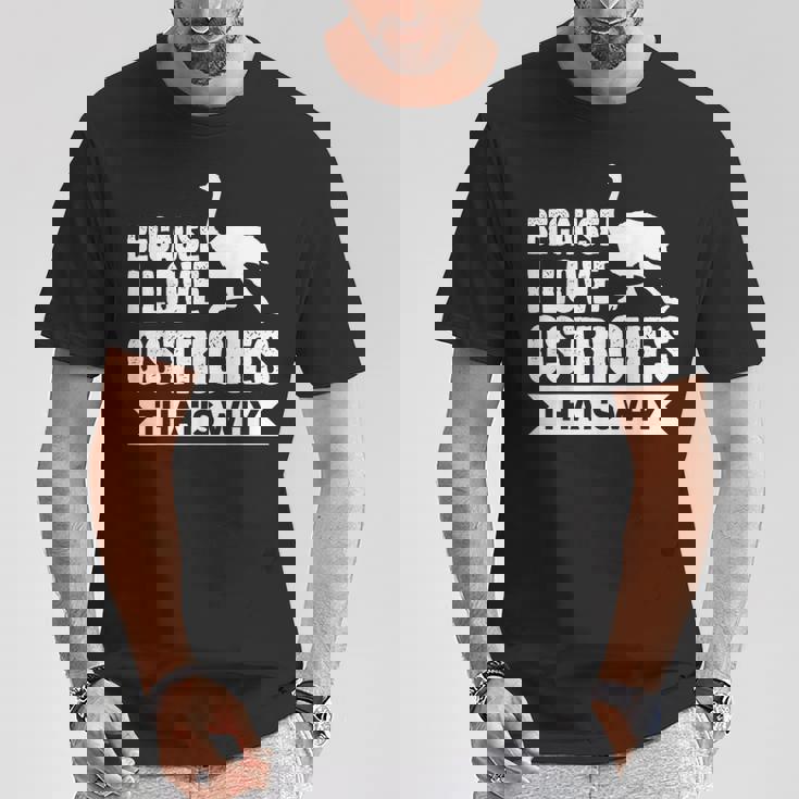 ダチョウが大好きだからだからダチョウ Tシャツ 面白い贈り物