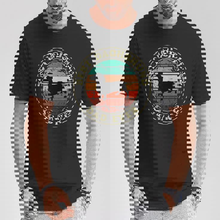 ダックスフンド ダックスフンド 男性用 ギフト アイデア ファニー ダディ ドッグ Tシャツ 面白い贈り物