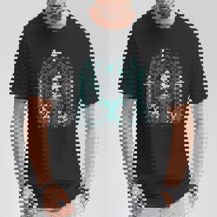 ダーク ゾンビ ゴシック人形 ちびスタイルと不気味な Tシャツ 面白い贈り物