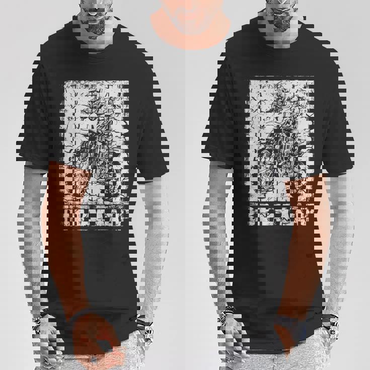 ダートバイク用ブラップデザイン モトクロス ダートバイク Tシャツ 面白い贈り物