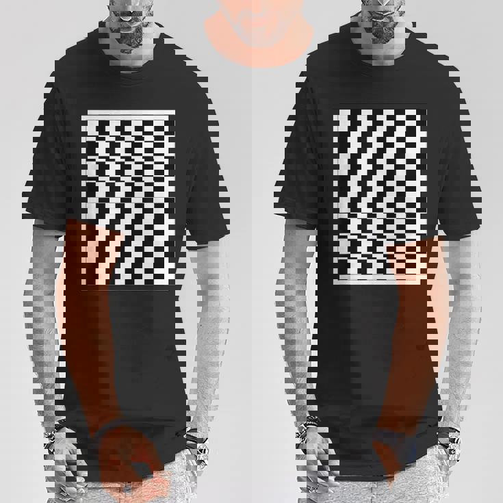 チェッカー柄チェス Tシャツ 面白い贈り物