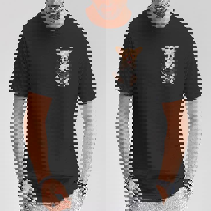チワワ愛好家のためのあなたのポケットの中の面白いチワワ Tシャツ 面白い贈り物
