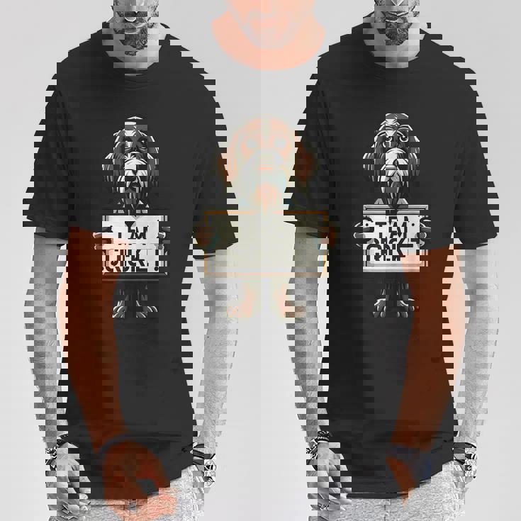 チームクリケット、クリケットの正義、犬好き、ハンティングドッグ Tシャツ 面白い贈り物