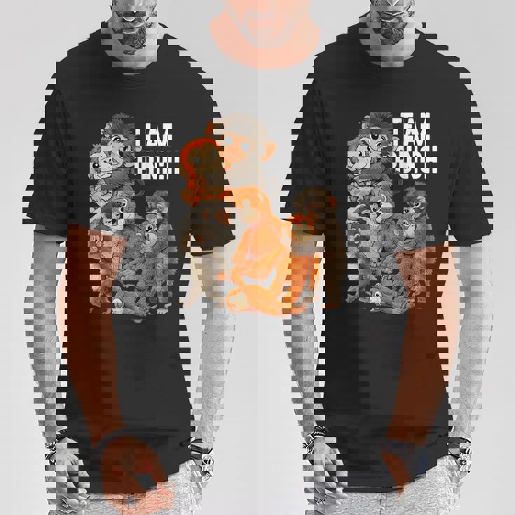 チームパンチ パンチくん 日本 赤ちゃん 猿 かわいい Tシャツ 面白い贈り物