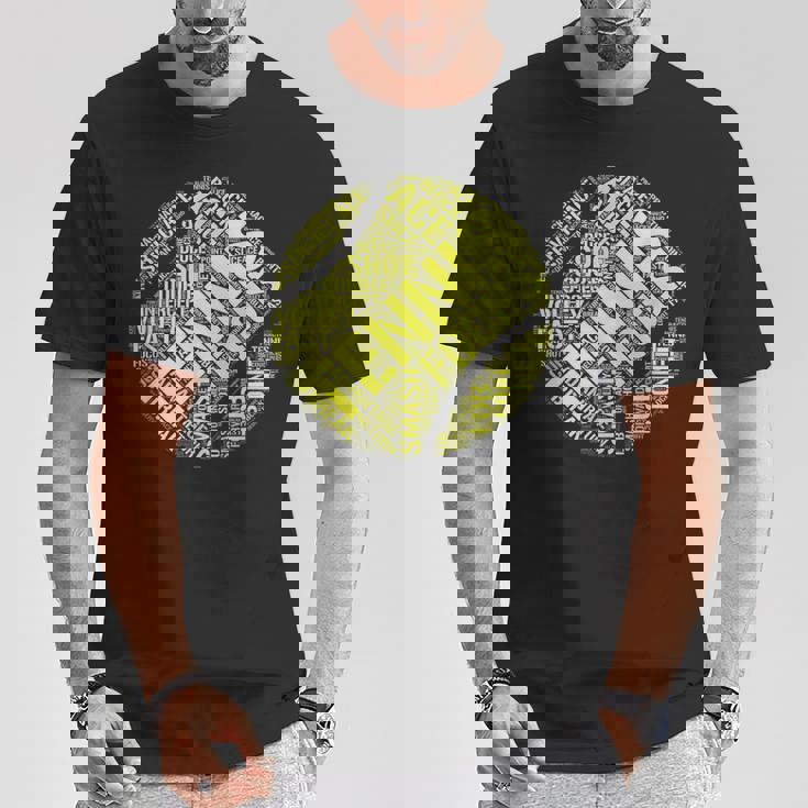 テニス 面白いtシャツ ボール おもしろ 服 ネタ メンズ レディース テニス部 おもしろグッズ 大人 子供 Tシャツ 面白い贈り物