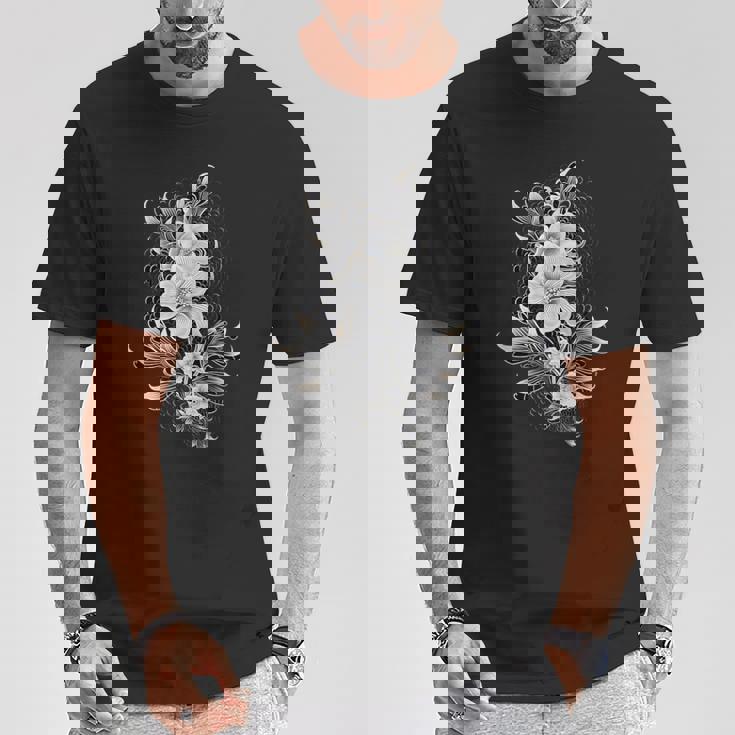 デンドロビウム 蘭 植物 花 花 蘭 恋人 Tシャツ 面白い贈り物