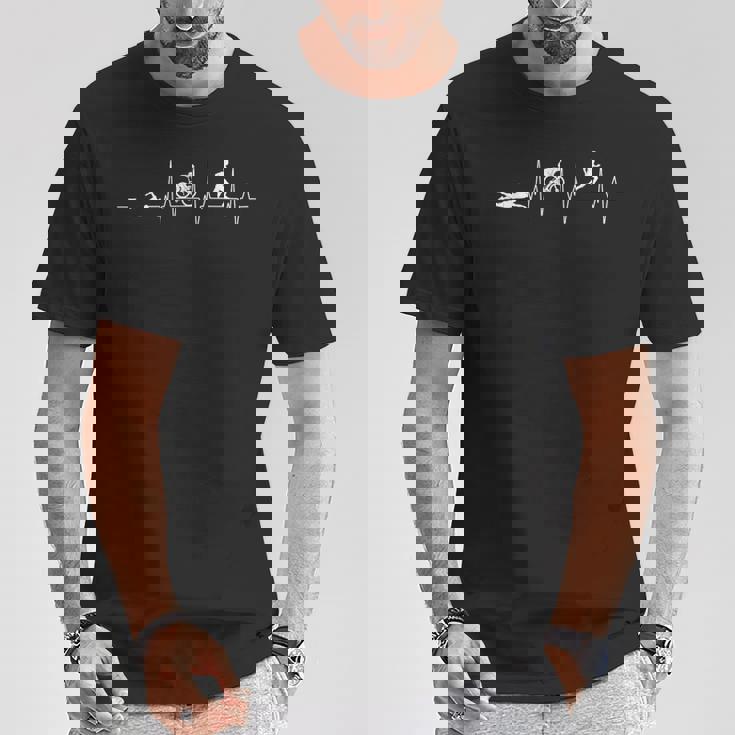 トライアスロン ハートビート – Love Triathlon wim Bike Run Tシャツ 面白い贈り物