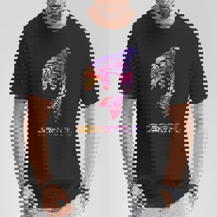 トライバル サラソタ オルカ キラー クジラ ネイティブアメリカン Tシャツ 面白い贈り物