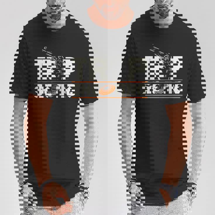 トラップ射撃 ピジョン ショットガン からのプル トラップ クレー射撃 Tシャツ 面白い贈り物