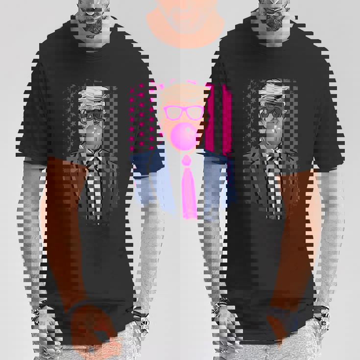 トランプ バブルガム アメリカ国旗 アメリカ トランプ Tシャツ 面白い贈り物