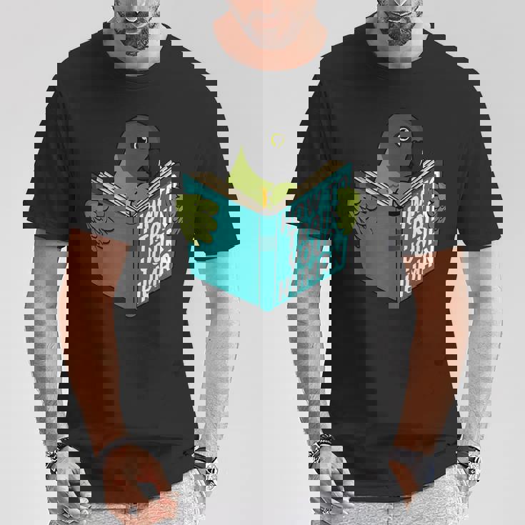 トレイン・ユア・ヒューマン I ブック・パロット I セネガルオウム Tシャツ 面白い贈り物