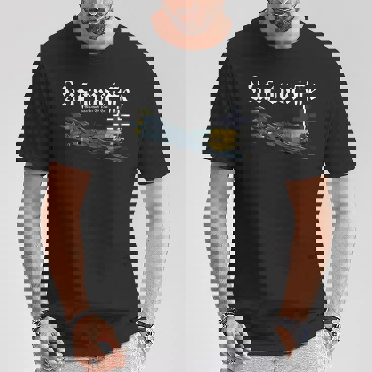 ドイツ戦闘機 I ドイツ軍のウォーバード I ドイツ空軍 第二次世界大戦 Tシャツ 面白い贈り物