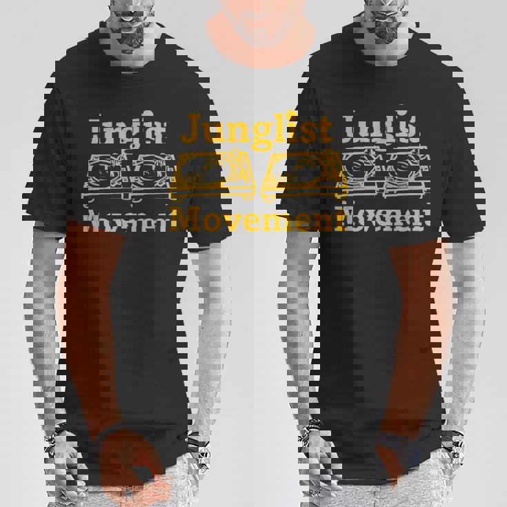 ドラムンベース レイバー ジャンクリスト ムーブメント Dj ターンテーブル アート デザイン Tシャツ 面白い贈り物