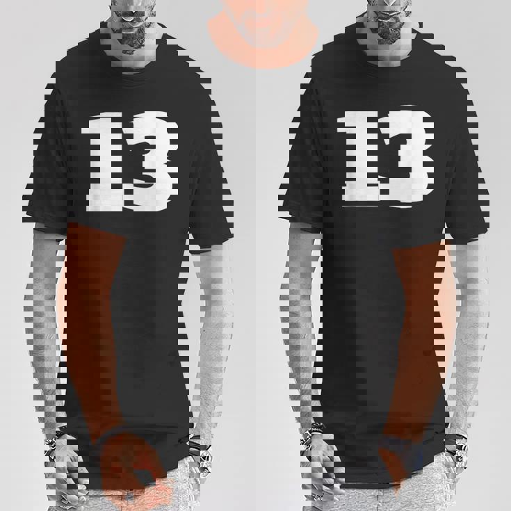 ナンバー13 Thirn スポーツチーム フロントプリント お揃い 誕生日 Tシャツ 面白い贈り物